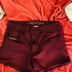 Burgundy shorts